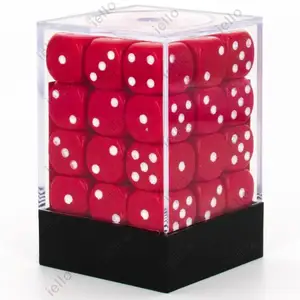 Comparateur de prix : 36 d6 pour JDR Chessex - Opaque - Rouge et blanc