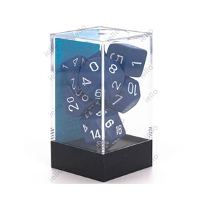 Jeu de rôles Chessex Set de 7 dés Opaque Bleu et BlancVendu parfnac