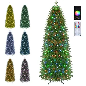 CostwaySapin de Noël Artificiel 225cm avec 280 LED et 948 Pointes Sapi... pas cher
