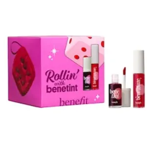 BENEFIT COSMETICS Rollin' with Benetint - Coffret de Noël blush liquide et gloss à lèvres pas cher
