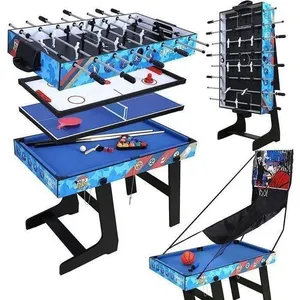 HLC Table Multi Jeux 5 en 1 Pliante-Billard-Babyfoot de Table-Basketball 103.4*57.5*72cm PliableVendu parcdiscount