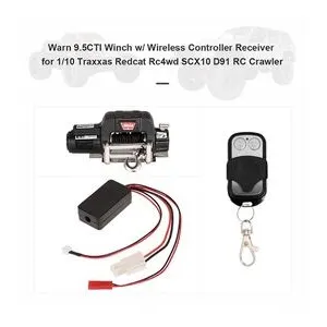 Récepteur de télécommande sans fil de treuil pour 1/10 scx10 d91 rc crawler noir pas cher