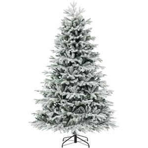 Sapin de Noël artificiel de 210 cm avec neige et 450 LED