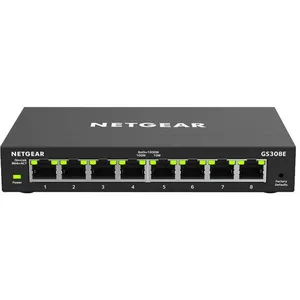 NETGEAR GS308E Géré Gigabit Ethernet (10/100/1000) Noir pas cher