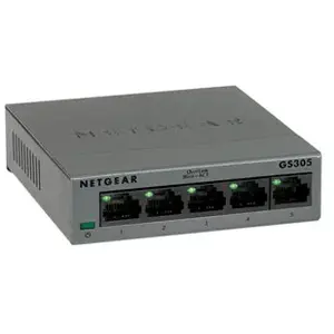 Comparateur de prix : NETGEAR GS305 Non-géré L2 Gigabit Ethernet (10/100/1000) Noir