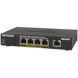 Comparateur de prix : Netgear - Switch 5x1000 (4xPoE+ 63W) Metal - GS305P-200PES