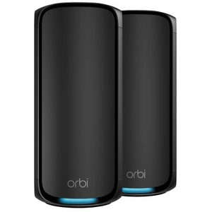 Comparateur de prix : NETGEAR Orbi Système WiFi 7 Mesh Quad-Band (RBE972SB ), Routeur WiFi 7 + Satellite, Couvre 600 m² et 200 appareils, BE27000, 27 Gbit/s, Fonctionne même si murs très épais, Compatible Toutes Box
