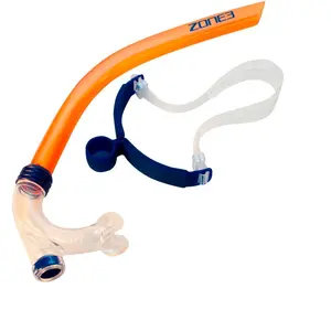 Tuba d'exercice de natation face à l'avant Zone3 - orange/transparent - TU pas cher