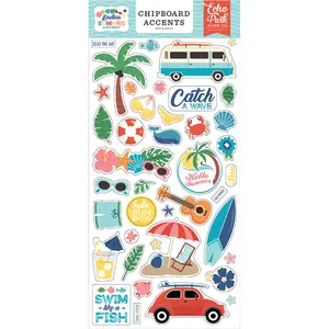 Echo Park Paper co. Endless Summer Chipboard Accents pas cher
