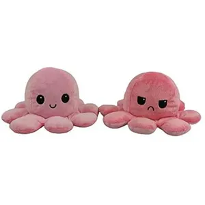 Animal en peluche de Poulpe Réversible Doux 20cm-Rose pas cher