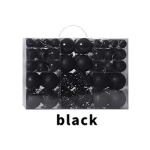 Décoration De Noel Boule Incassable 100Pc Noir K43 pas cher
