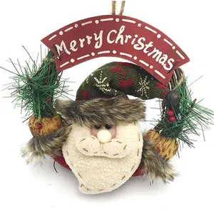 Couronne De Poupée Pendentif Anneau En Rotin Décoration De Noel Multic...