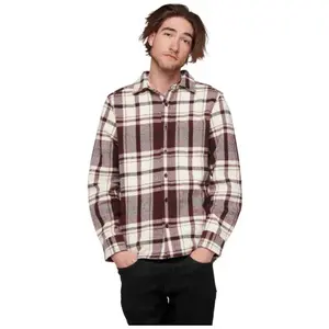 Black Diamond Project Heavy Flannel - Chemise homme Burgundy / Off Whi... pas cher
