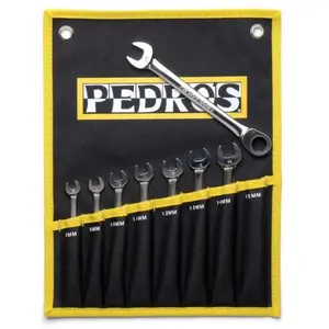 Clé à cliquet combinée Pedros - argenté - 8/15 mmVendu parbikeinn