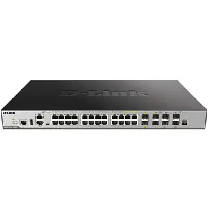 D-Link DGS-3630-28TC Géré L3 Gigabit Ethernet (10/100/1000) 1U Noir