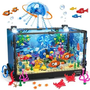 Comparateur de prix : Jeu de construction d'aquarium avec lumière LED - HOGOKIDS - 725 pièce...