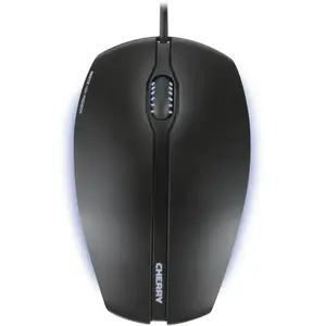 CHERRY GENTIX ILLUMINATED, Souris filaire, Parties latérales éclairées en bleu & molette de défilement, 3 boutons, Capteur optique (1.000 dpi), Design symétrique, Noir pas cher