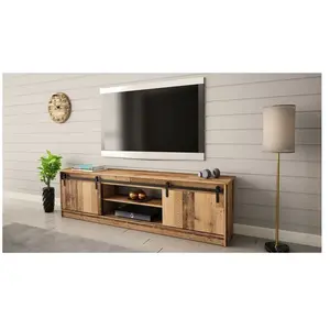 Comparateur de prix : Bb-loisir - Meuble tv 200x57x35 cm couleur vieux bois grange meuble Hi...