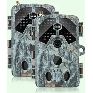 Pack x2 Blazevideo A106W 4K WIFI 64MP Caméra de surveillance 100ft Vis...