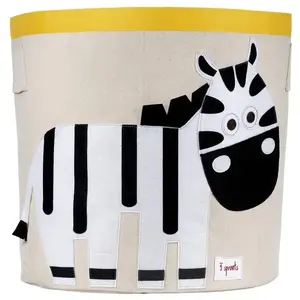 3 Sprouts Sac à jouets Zebra - Tissu pas cher
