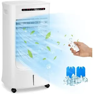 GOPLUS Rafraîchisseur d'Air Mobile 10L-Ventilateur/Climatis 3 Vitesses et 3 Modes-Télécommande/MinutVendu parcdiscount