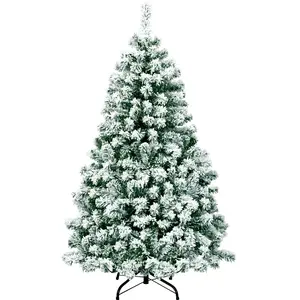 CostwaySapin de Noël Artificiel 135 cm Sapin Enneigé avec 200 Lumières... pas cher