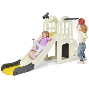 Comparateur de prix : Toboggan COSTWAY pour Enfant 6 en 1 - Glisse de 140 CM, 3-8 Ans Tobog...