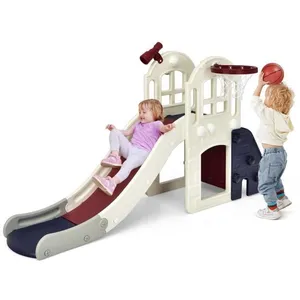 Comparateur de prix : Toboggan COSTWAY pour Enfant 6 en 1 - Glisse de 140 CM, 3-8 Ans Tobog....