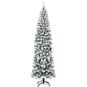 COSTWAY Sapin de Noël/Arbre de Noël Artificiel à Flocons de Neige 230 ... pas cher