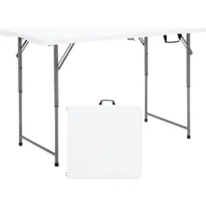 COSTWAY Table Pliante, Table de Pique-nique avec 3 Hauteurs Réglables,...
