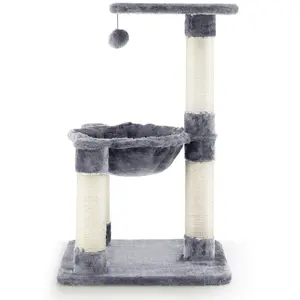 COSTWAY Arbre à Chat avec Griffoir de Sisal Hamac Confortable,Balle Su...Vendu parcostway