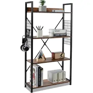 COSTWAY Bibliothèque Industrielle à 4 Niveaux, 64 x 24 x 119,5 CM, Éta...Vendu parcdiscount