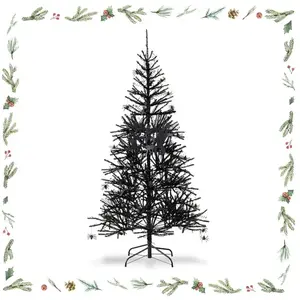 GOPLUS Sapin d Halloween Artificiel avec Structure d Arbre Automatique 183CM pas cher