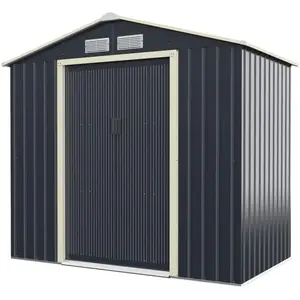 Abri de Jardin en Metal 2,7m² - GOPLUS - 2 Portes Coulissantes et Fenê... pas cher