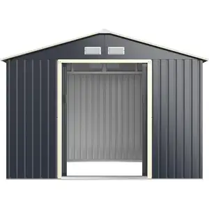 Abri de Jardin en Metal 5,3m² - GOPLUS - 2 Portes Coulissantes et Fenê... pas cher