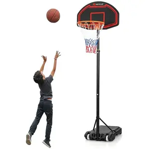 COSTWAY Panier de Basket-Ball sur Pied Hauteur Réglable 155 210 CM Por... pas cher