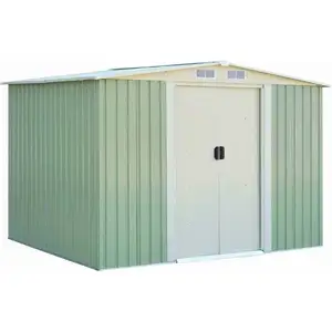 COSTWAY Abri de Jardin en Métal 9.2m³ 205 x 257x 175,5cm Toit Galvanis... pas cher