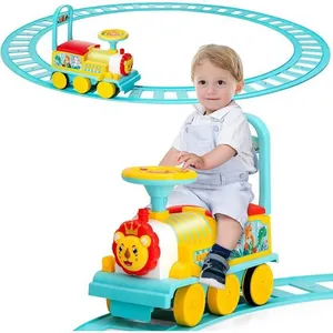 DREAMADE Train Électrique avec Rails 16PCS, Voiture Enfant Lumineuse M... pas cher