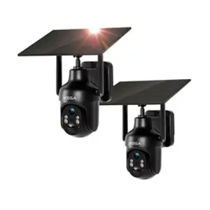 Xega Caméra de Surveillance Extérieure WiFi 2,4GHz Solaire Lot de 2, 3... pas cher
