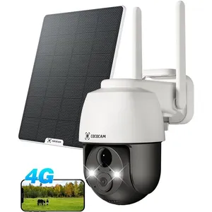 Caméra de surveillance COCOCAM 4G LTE extérieure sans fil, PTZ solaire... pas cher