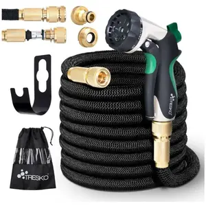 Comparateur de prix : TRESKO® Tuyau d'arrosage 7,5m Flexible et Extensible pour Jardin | ave...