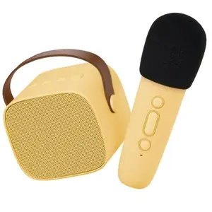 Lalarma Boîte karaoké enceinte et micro Jaune pas cher