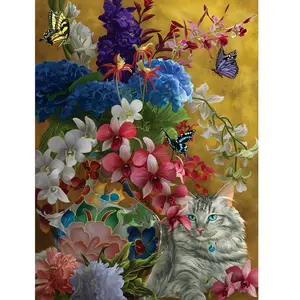 Nene Thomas - Gilded Cats and Flowers 1000 Pièces SunsOut pas cher