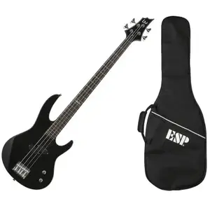 Ltd B10KIT-BLKS - Pack Basse 4 cordes Noir satiné + housse pas cher