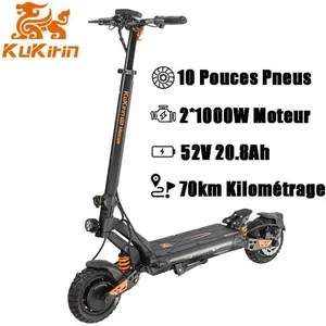 Trottinette Électrique KUKIRIN G2 Master - Moteur 2000W - Batterie 52V 20.8Ah - 70km Autonomie Maximale - Freins à DisqueVendu parrakuten