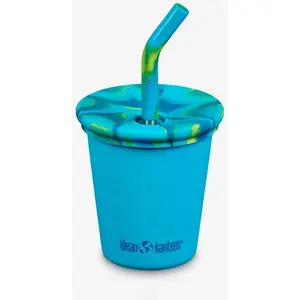 Verre Klean Kanteen Straw Lid 295 ml bleu vert enfant