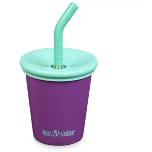 Verre Klean Kanteen Straw Lid 295 ml lilas bleu enfant