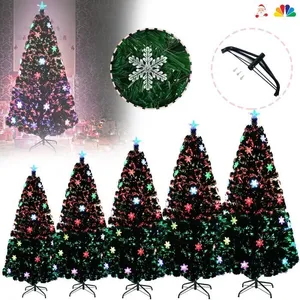 Sapin de Noël - XMTECH - 180cm - PVC - Fibre Optique Multicolore - Sup... pas cher