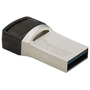 TRANSCEND Cle USB 64Go JetFlash 890S - USB 3.0 + Type C USB3.1