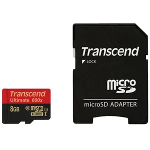 Transcend Carte Mémoire microSDXC 8 Go Classe 10 UHS-I 600x (Ultimate) TS8GUSDHC10U1 pas cher